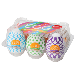 Tenga Egg Mixpack «Wonder Package» Einmal-Masturbatoren mit stimulierender Struktur, 6 Stück
