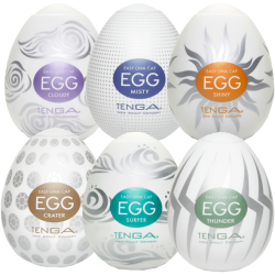 Tenga Egg Mixpack «New Different Colours» Einmal-Masturbatoren mit stimulierender Struktur, 6 Stück