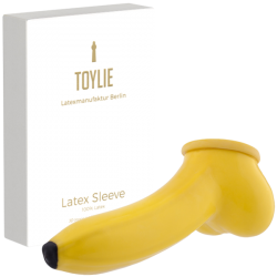 Toylie Latex-Penishülle «Banane» gelb, mit ausgeformten Hodensack