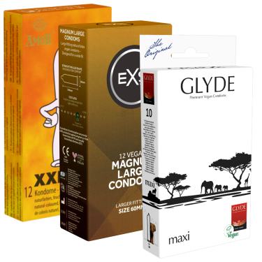 ! Kondomotheke® B3 XXL Mix - 3x große Kondome (54–60 mm) für mehr Platz & Komfort