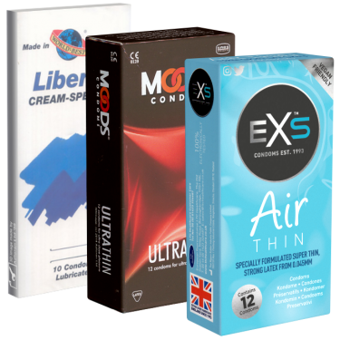Kondomotheke® Feel&Thin Mix Nr.1 - 3x extra thin condoms for a natural feeling (34 condoms)