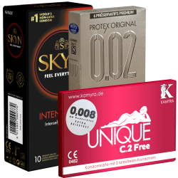 ! Kondomotheke® Latexfreie Kondome - 3-Sorten-Pack B