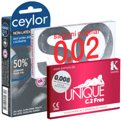 Kondomotheke® Latex Free Condoms Mix 3E - 3x non-latex condoms (8 condoms)