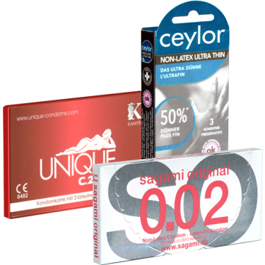 ! Kondomotheke® Latexfreie Kondome - 3 Sorten-Pack E