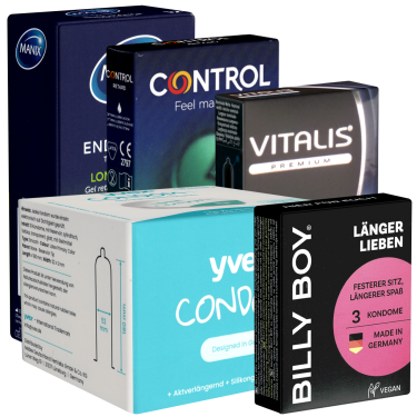 ! Kondomotheke® Long Love Mix Nr. 3 - 5x aktverlängernde Kondome für richtig lange Ausdauer