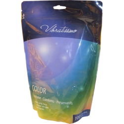 Vibratissimo «Color» 100 bunte Kondome ohne Aroma, im Standbodenbeutel