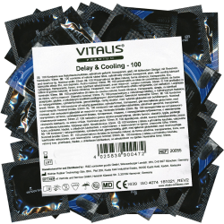 Vitalis PREMIUM «Delay & Cooling» 100 prolonging condoms against premature ejaculation, bulk pack