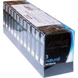 Vitalis PREMIUM «Natural» 12x3 Kondome für Safer Sex in jeder Stellung, Sparpack