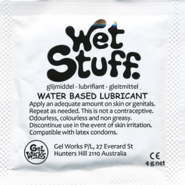 Wet Stuff «Waterbased Personal Lubricant» 4g standard lubricant for universal use, sachet