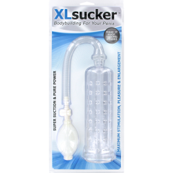 XLSucker Penis Pump «Bodybuilding for your Penis» transparent, for a huge erection