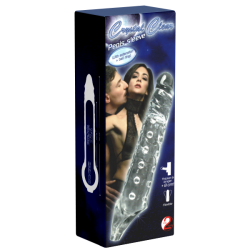 You2Toys «XXL Penis Sleeve Crystal Clear» penis sleeve with testicle ring and 8cm extension