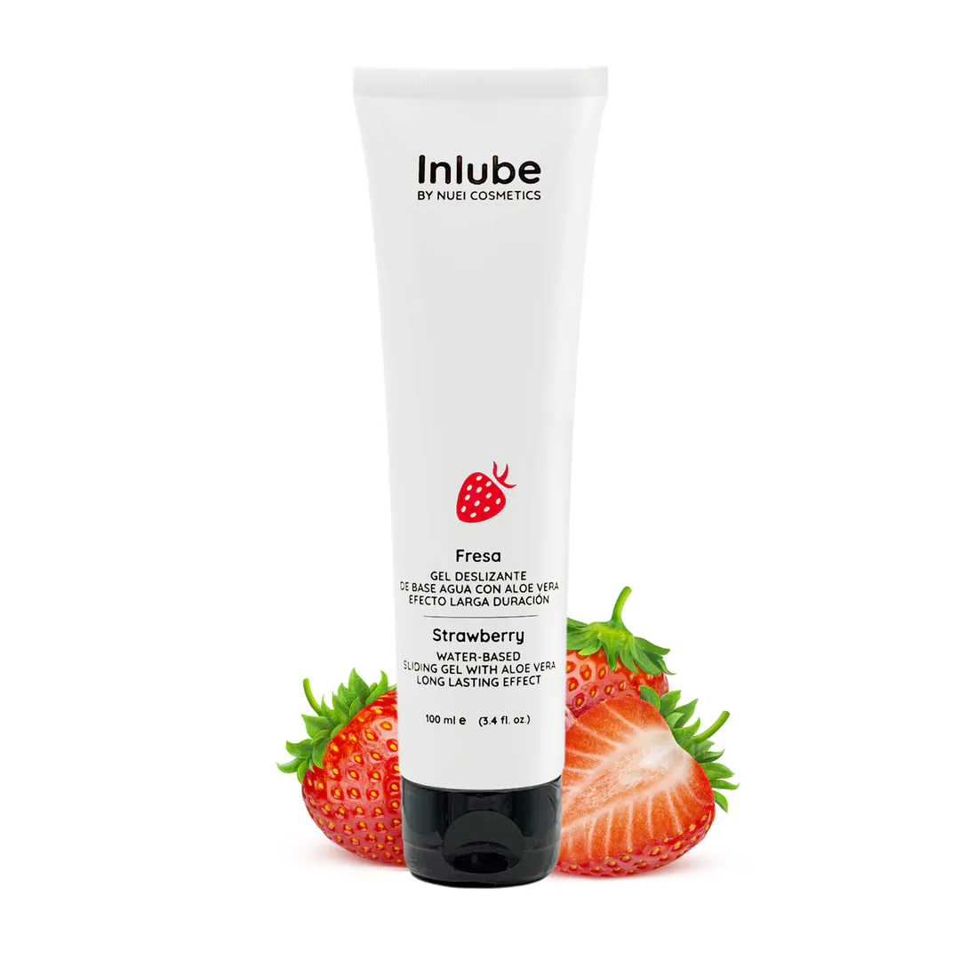 INLUBE «Fresa» Strawberry - mit Erdbeer-Geschmack, aromatisiertes Gleitgel auf Wasserbasis, 100ml (1)