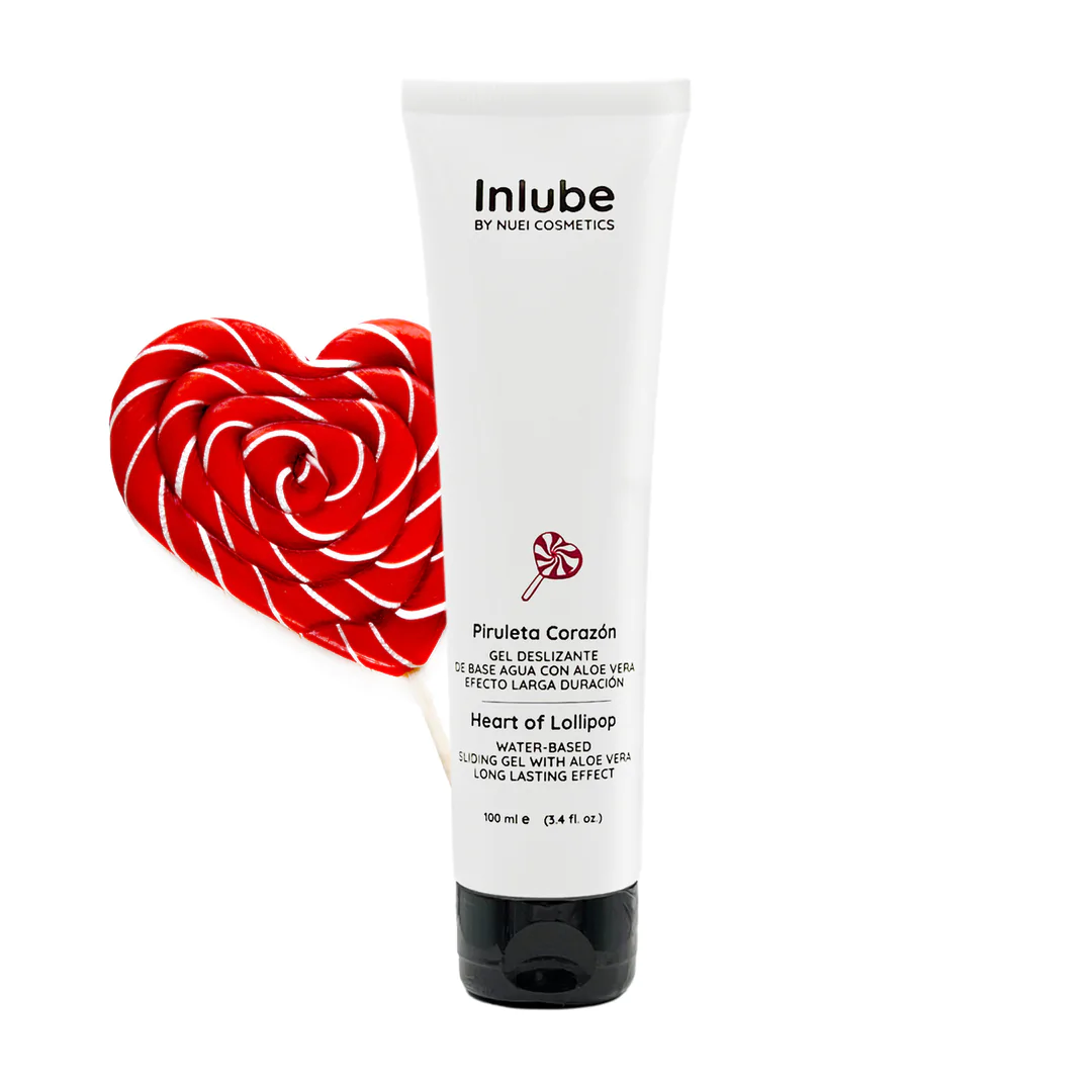 INLUBE «Piruleta Corazón» Heart of Lollipop - mit Lutscher-Geschmack, aromatisiertes Gleitgel auf Wasserbasis, 100ml (1)