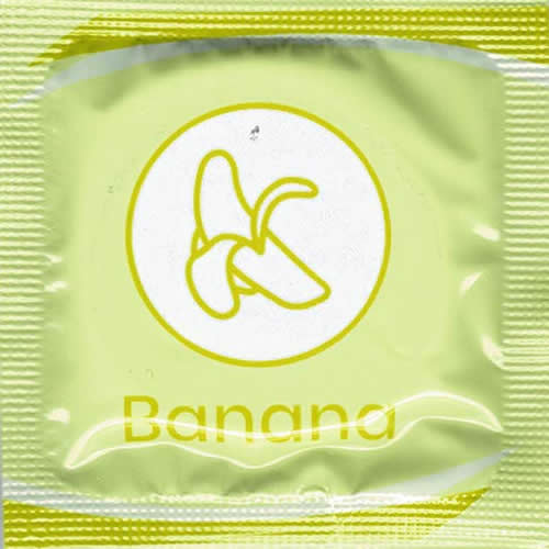 Lovelyness «Banana» 1 delicious condom with extremely fruity flavour during the act of love