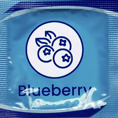 Lovelyness «Blueberry» 1 leckeres Kondom mit extrem fruchtigem Blaubeer-Geschmack beim Akt der Liebe