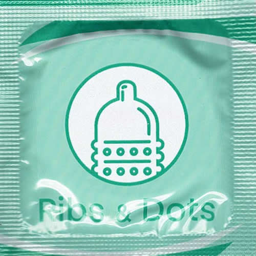 Lovelyness «Ribs & Dots» 1 stimulating condom for more fun during the act of love