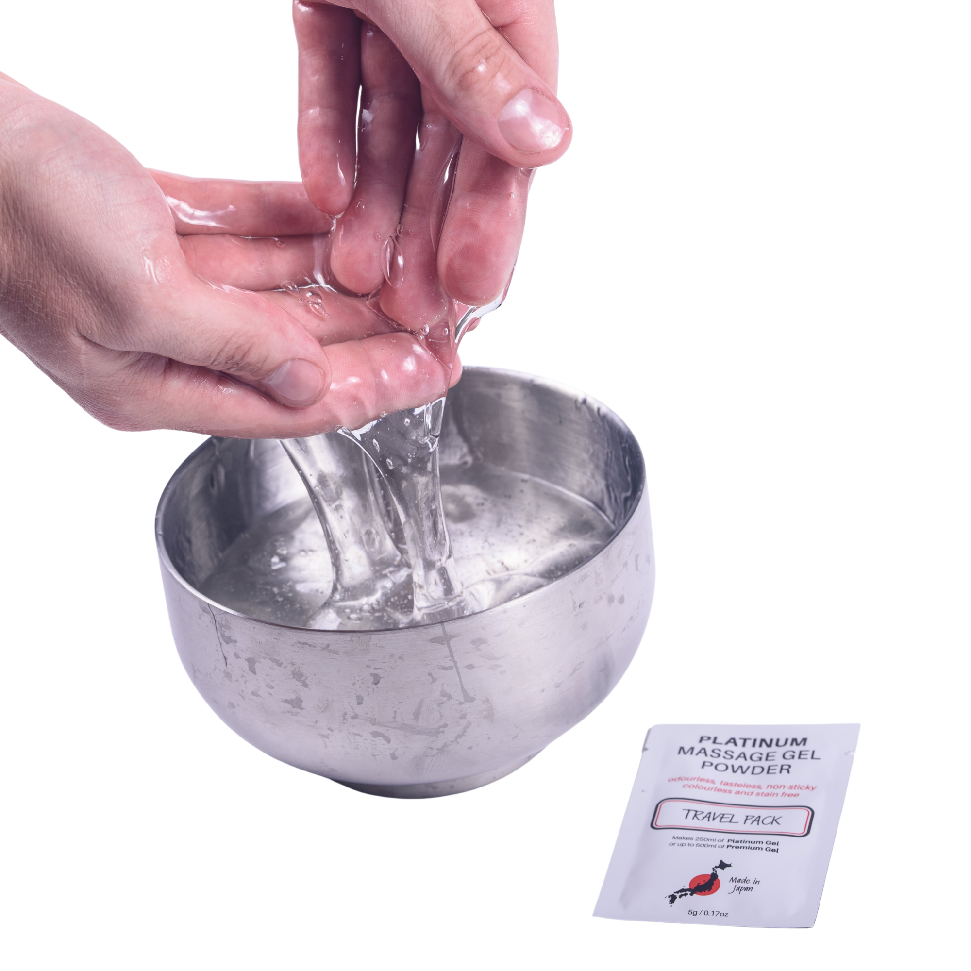 EROTICGEL «Platinum Massage Gel Powder» Travel Pack, japanisches Massagegel-Pulver aus natürlichen Inhaltsstoffen, 3x5g (12)