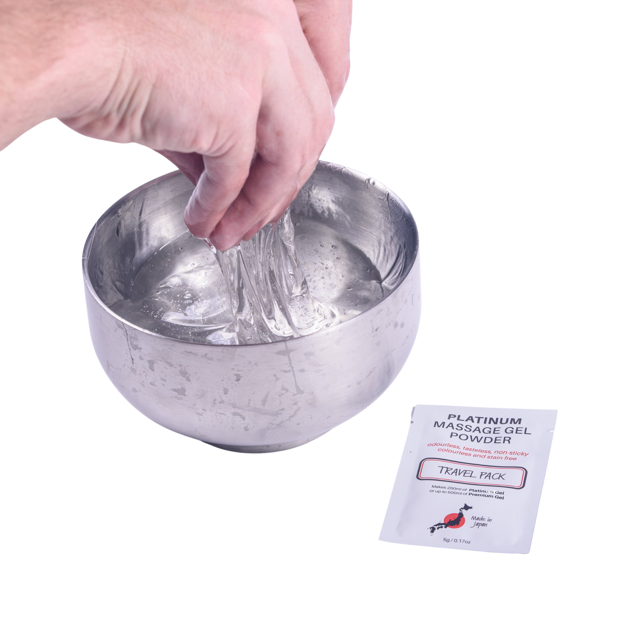 EROTICGEL «Platinum Massage Gel Powder» Travel Pack, japanisches Massagegel-Pulver aus natürlichen Inhaltsstoffen, 3x5g (15)