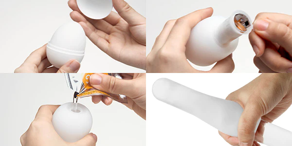 Tenga Egg Stronger «Combo» hard boiled, disposable masturbator with stimulating structure (cloud-shaped ribs)