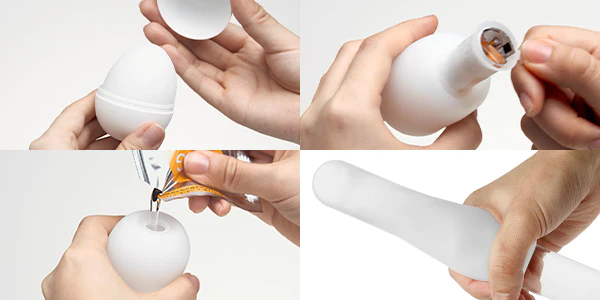 Tenga Egg Stronger «Shiny II» disposable masturbator with stimulating structure (ribs in sun star design)