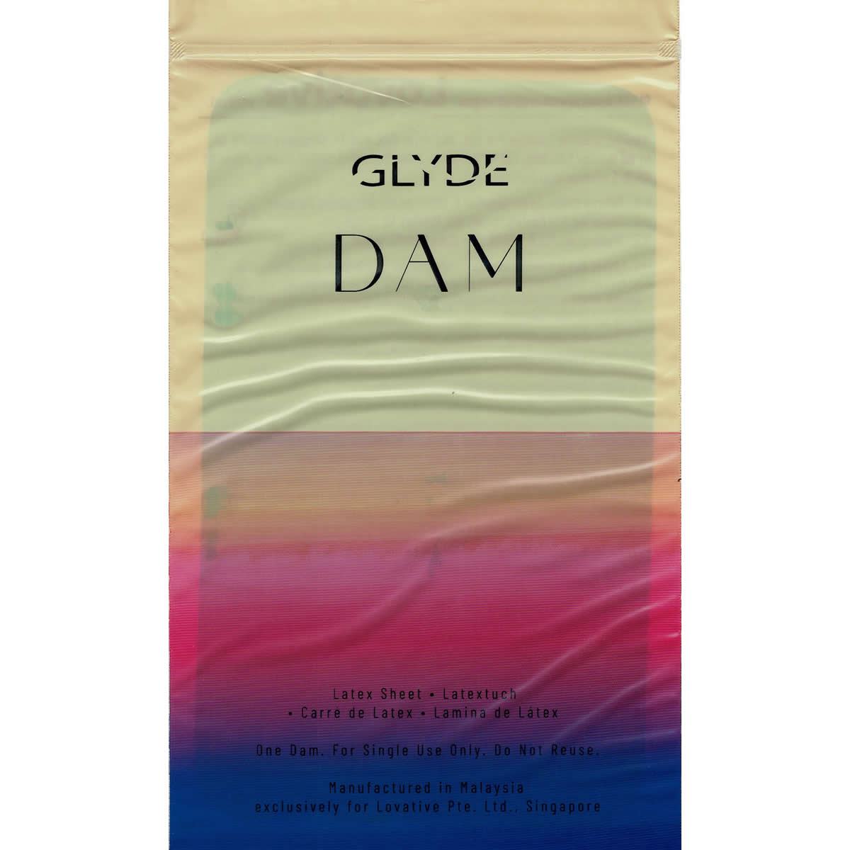 Glyde Dams «MINT» 4 grüne Latex-Schutztücher (Lecktücher) mit Minz-Duft