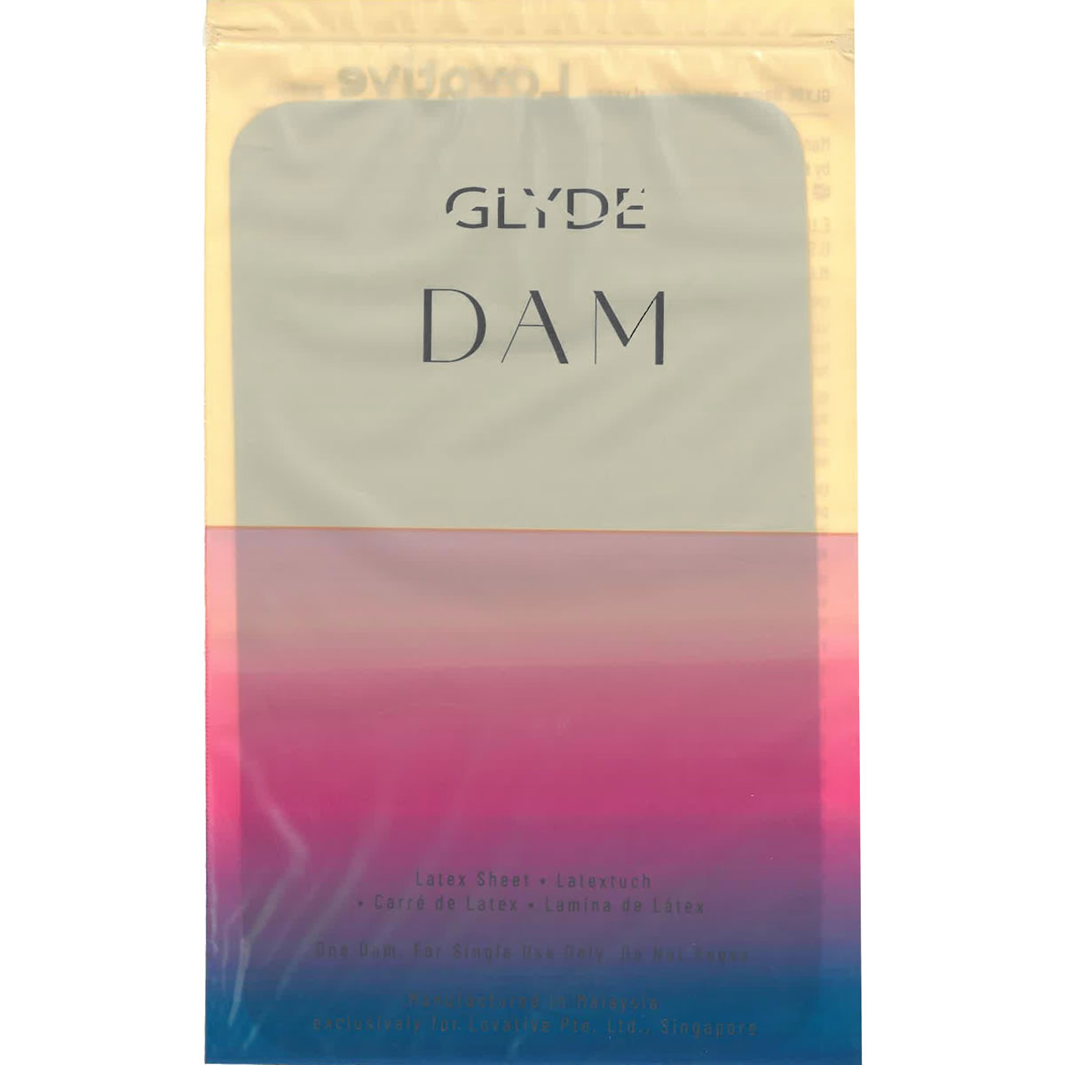 Glyde Dams «GRAPE» 4 violette Latex-Schutztücher (Lecktücher) mit zartem Trauben-Aroma (2)