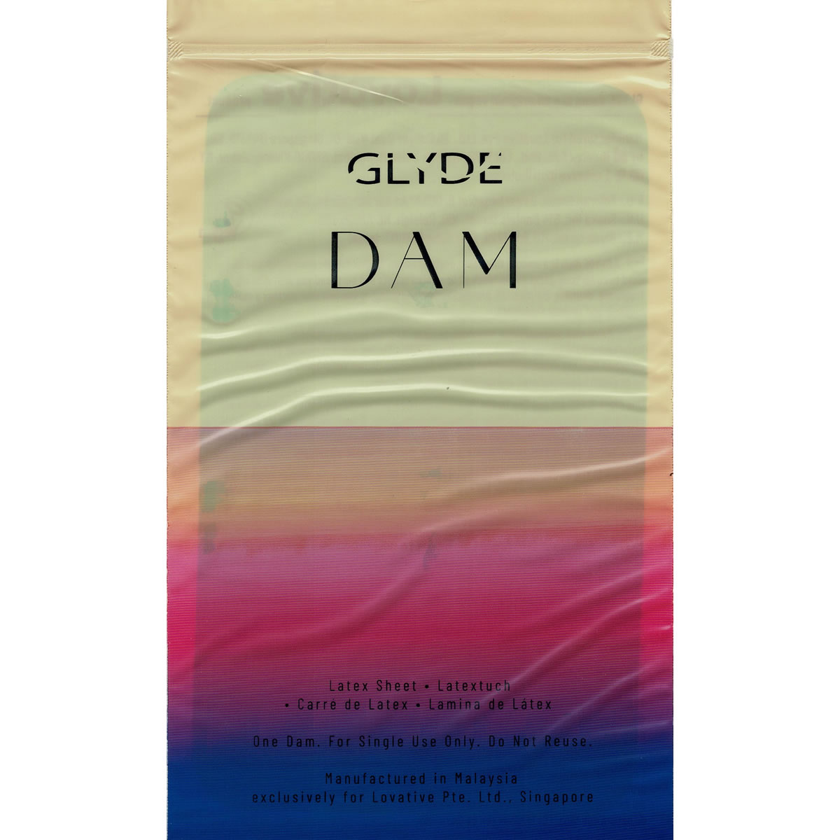 Glyde Dams «MINT» 100 grüne Latex-Schutztücher (Lecktücher) mit Minz-Duft (3)