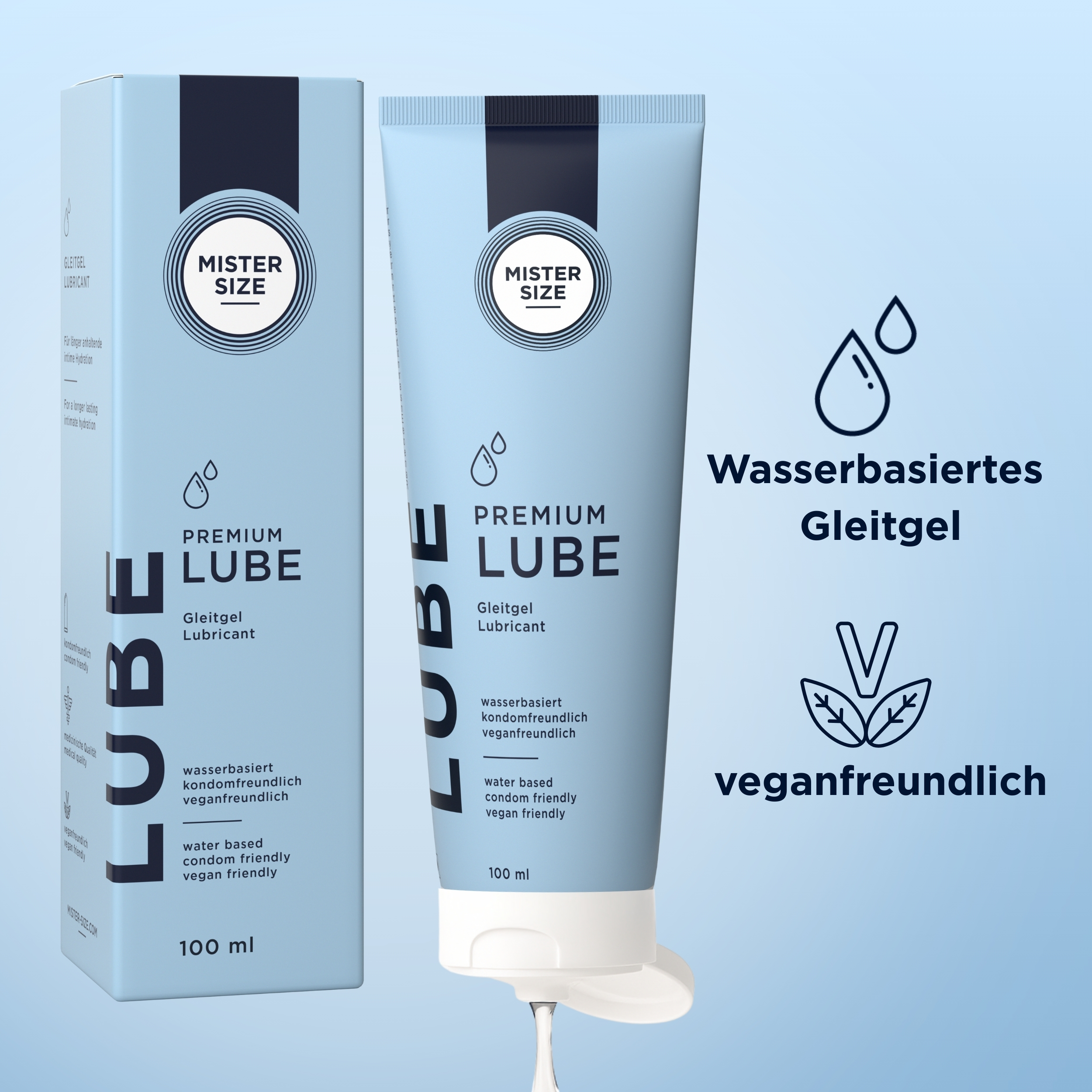 Mister Size «Premium Lube» 100ml medizinisches Gleitgel auf Wasserbasis