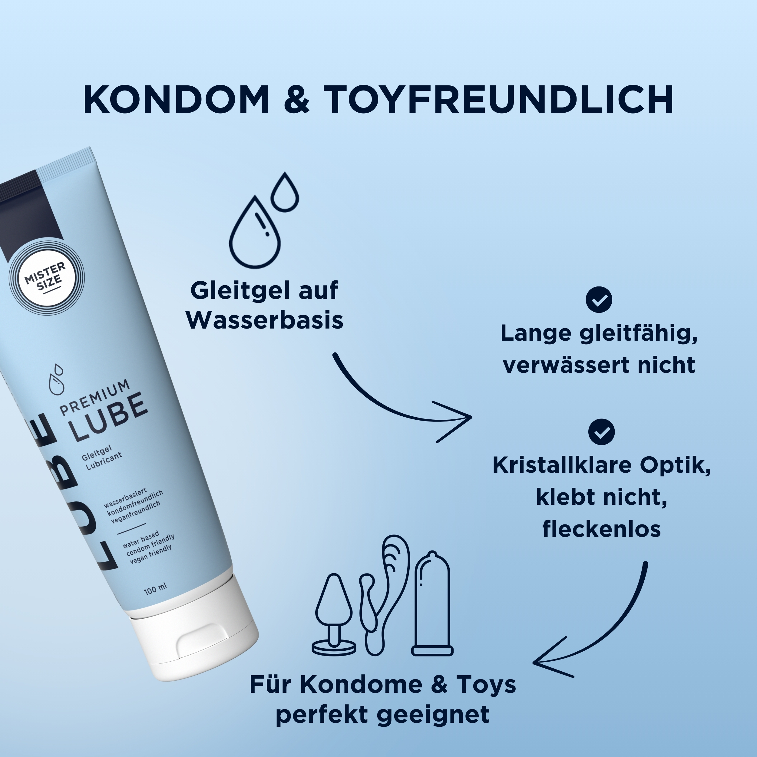 Mister Size «Premium Lube» 100ml medizinisches Gleitgel auf Wasserbasis