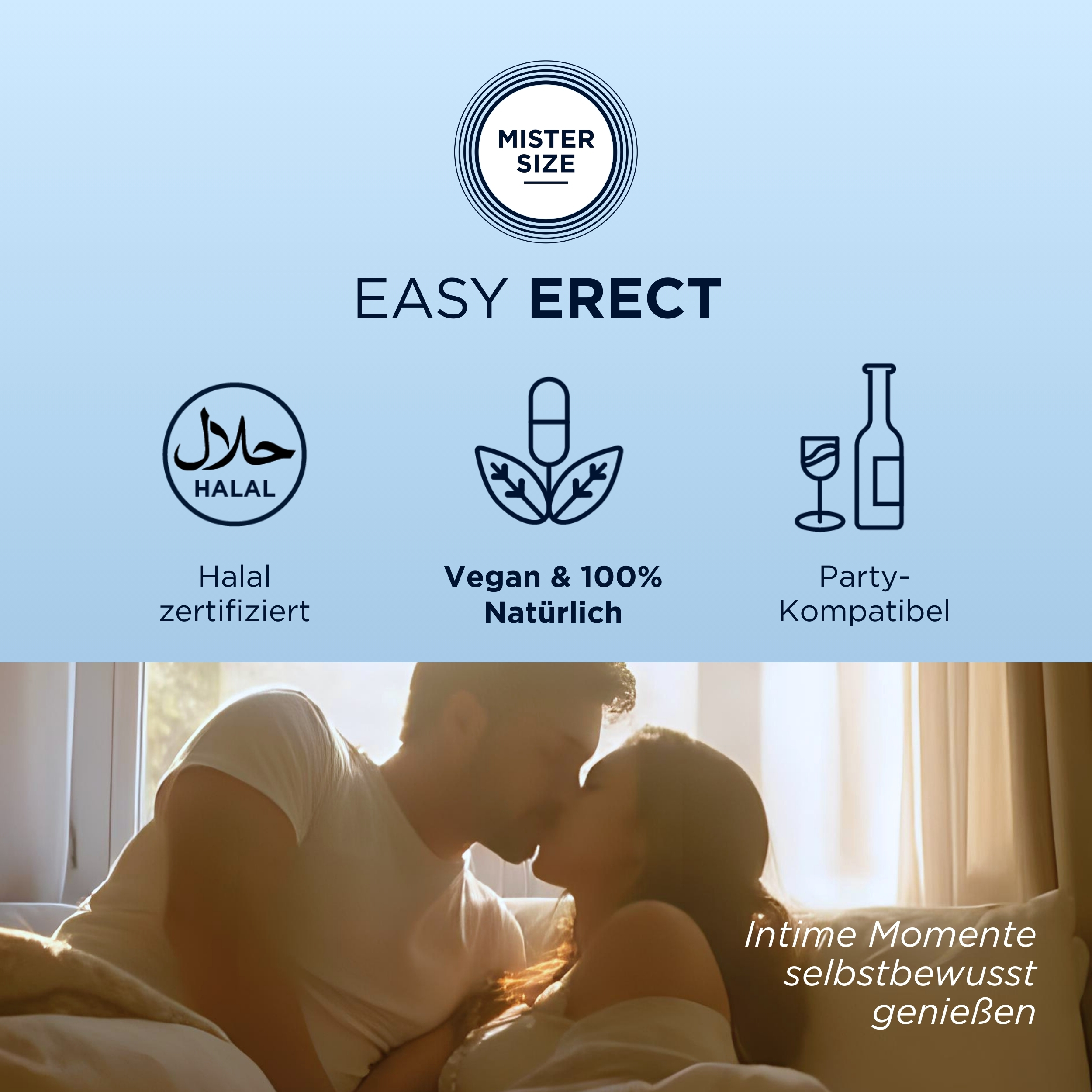 Mister Size «Easy Erect» 5 Kapseln für Männer zur Erektionssteigerung, vegan, halal