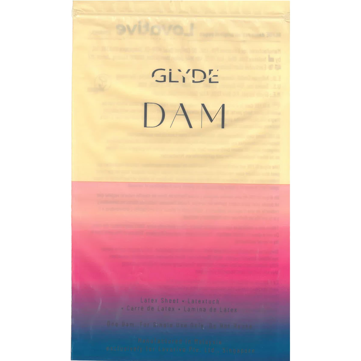 Glyde Dams «MIX» 100 farbige Latex-Schutztücher (Lecktücher) mit Duft (16)