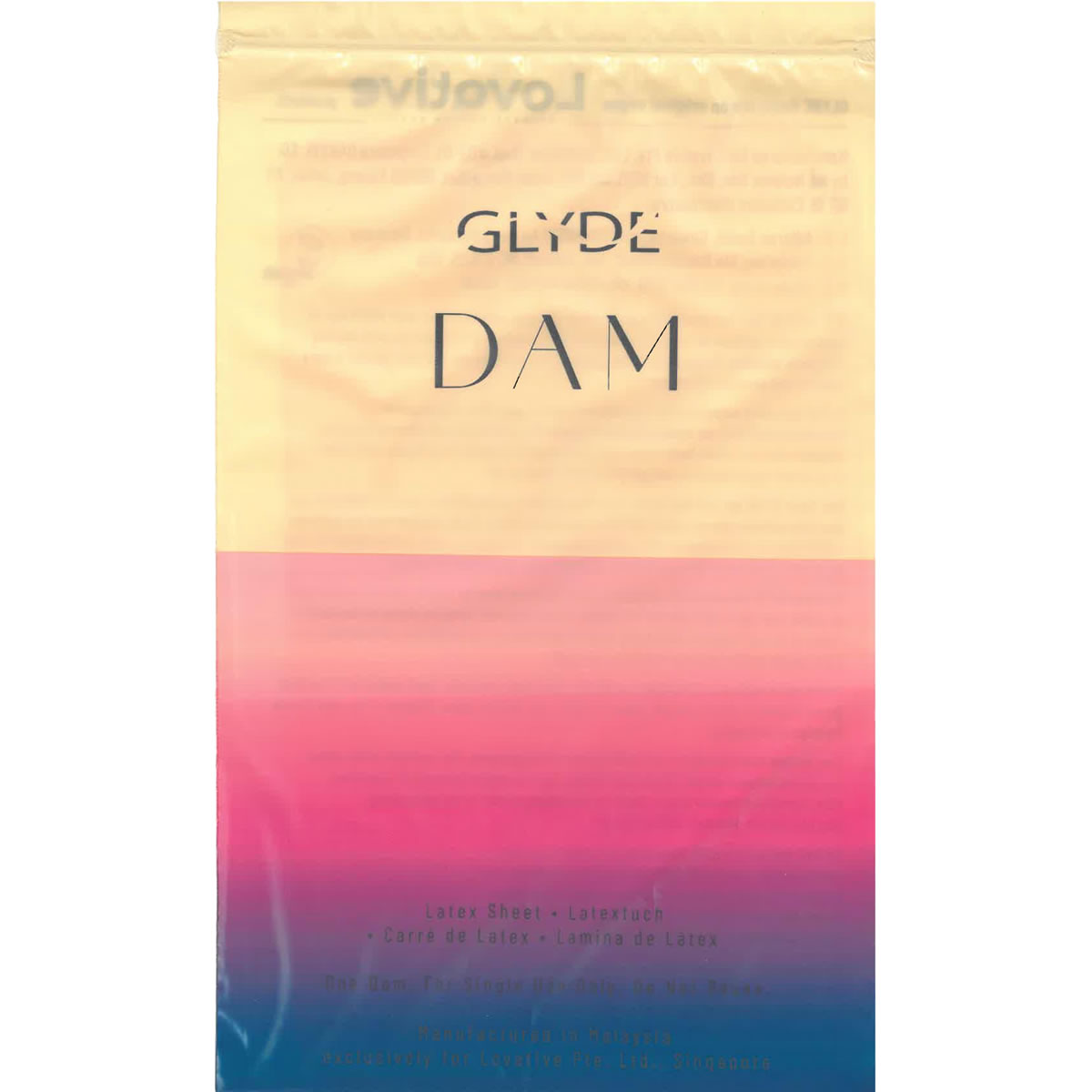 Glyde Dams «MIX» 100 farbige Latex-Schutztücher (Lecktücher) mit Duft (1)