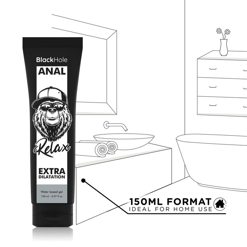 Black Hole «Extra Dilatation» Anal Relax Gel 150ml wasserbasiertes Gleitgel für Analsex