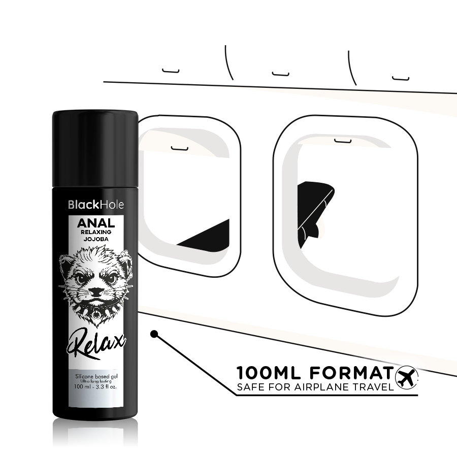 Black Hole «Relaxing Jojoba» Anal Relax Gel 100ml silikonbasiertes Gleitgel für Analsex
