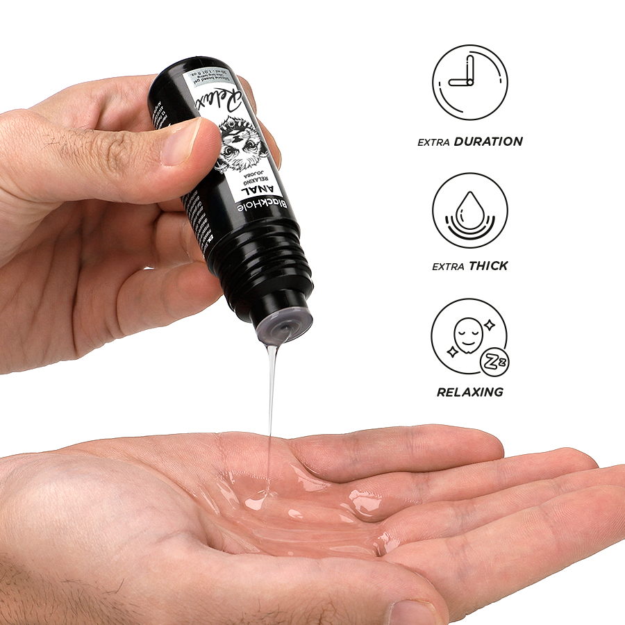 Black Hole «Relaxing Jojoba» Anal Relax Gel 30ml silikonbasiertes Gleitgel für Analsex