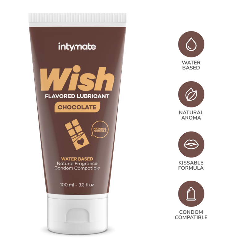 Intymate «Wish» Chocolate, 100ml wasserbasiertes Gleitgel mit Schokogeschmack