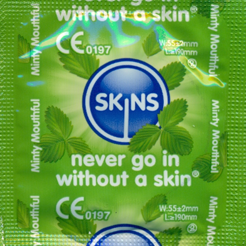 Skins «Mint» 8 Kondome mit feinem Minzaroma - ohne Latexgeruch