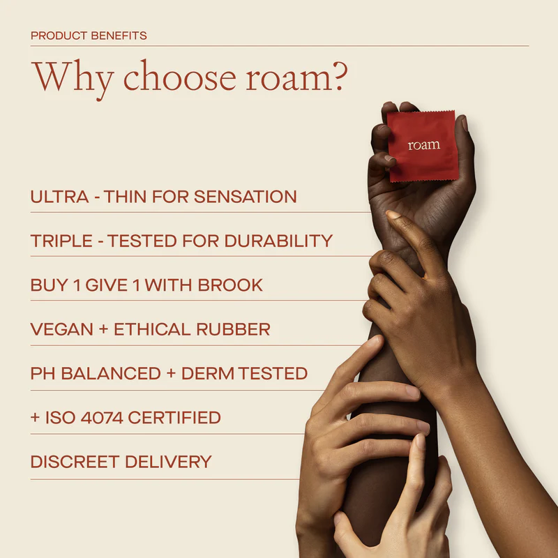 ROAM «Ultra Thin Condoms» Original Latex, 12 dünne, transparente Kondome