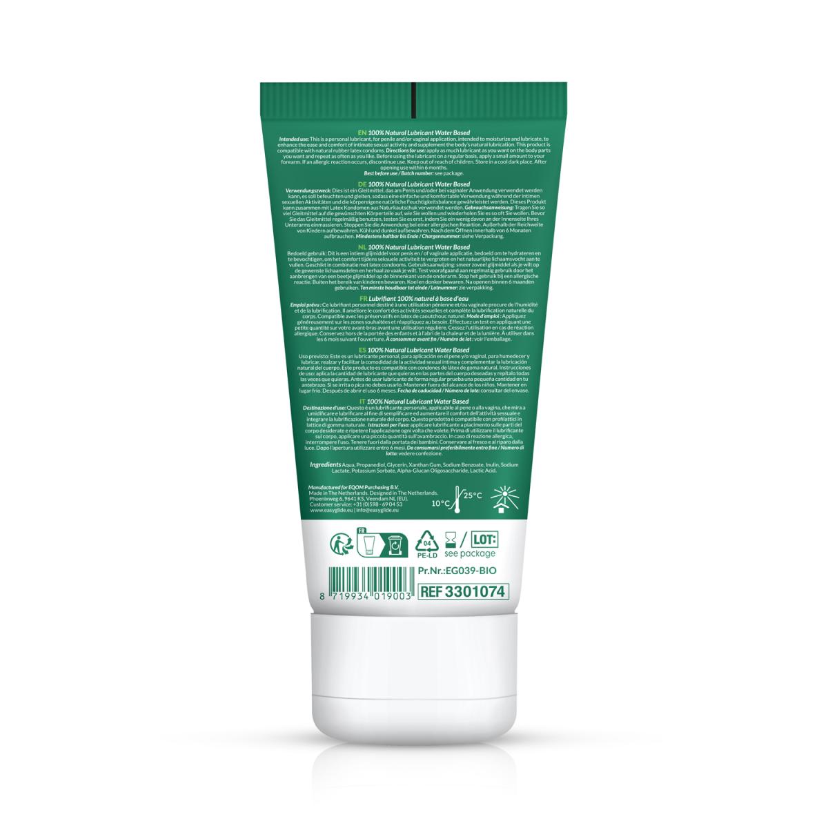 Easyglide «Bio Lubricant» 100ml natürliches Gleitgel für den Penis und die Vagina