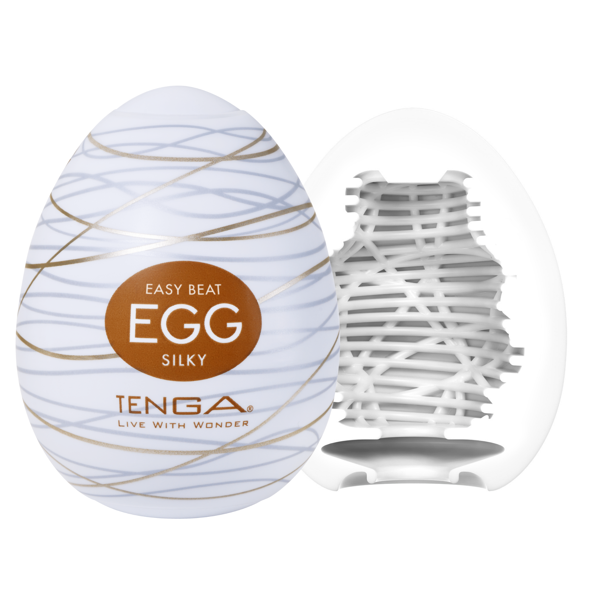 Tenga Egg «Silky» Einmal-Masturbator mit stimulierender Struktur (Rillen)