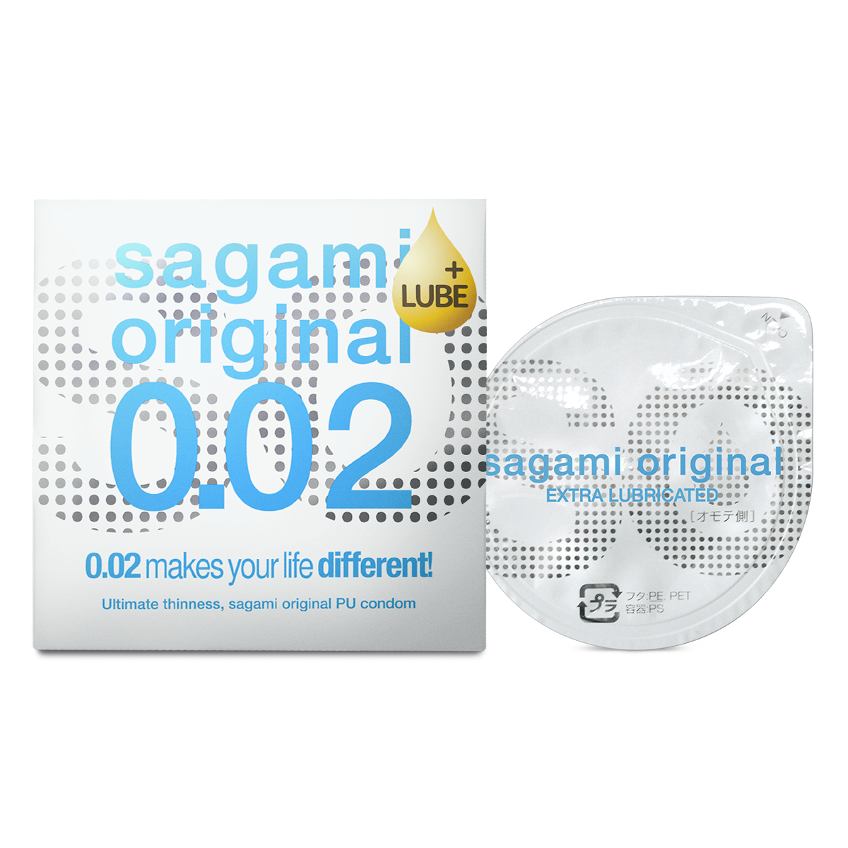 Sagami «Original Extra Lubricated» latexfrei, 1 extra feuchtes, ultradünnes Kondom für Latex-Allergiker (3)