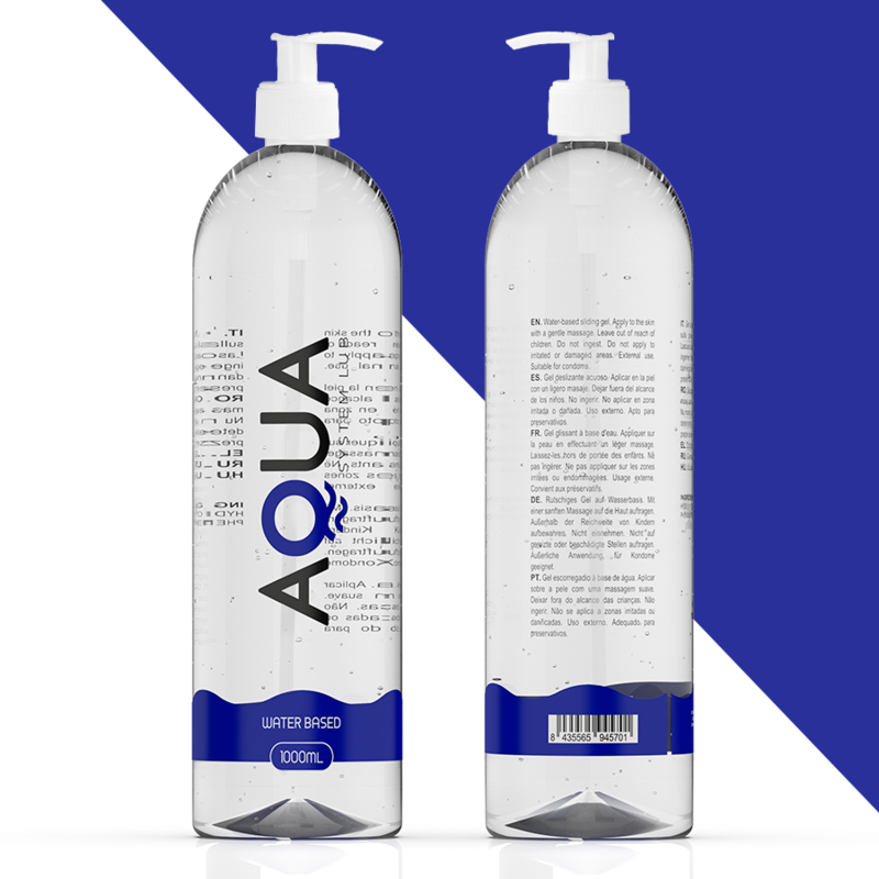 AQUA «Waterbased Lubricant» 1000ml wasserbasiertes Gleitgel für natürliche Intim-Momente