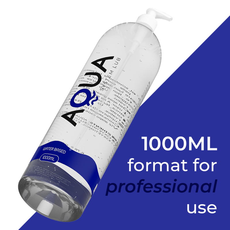 AQUA «Waterbased Lubricant» 1000ml wasserbasiertes Gleitgel für natürliche Intim-Momente