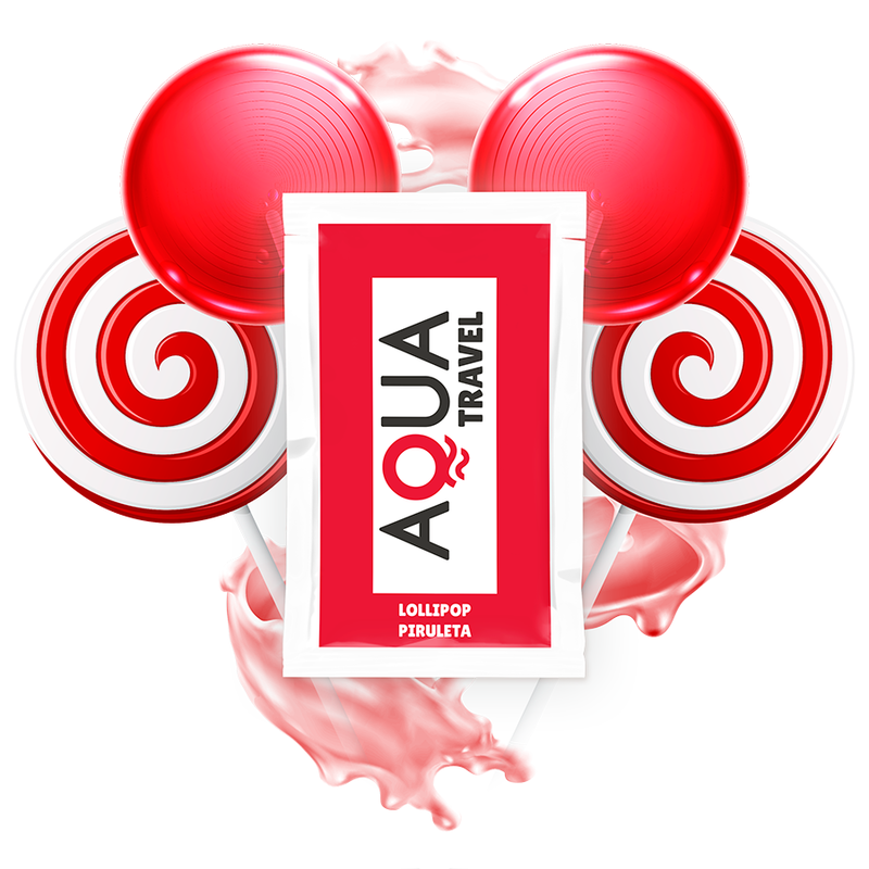 AQUA «Travel» Lollipop, 6ml wasserbasiertes Gleitgel mit Geschmack für Oralverkehr