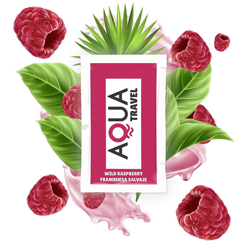 AQUA «Travel» Wild Raspberry, 6ml wasserbasiertes Gleitgel mit Geschmack für Oralverkehr