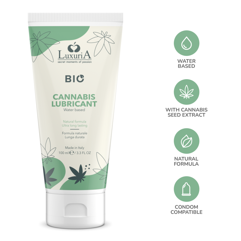 LuxuriA BIO «Cannabis Lubricant» 100ml wasserbasiertes natürliches Gleitgel