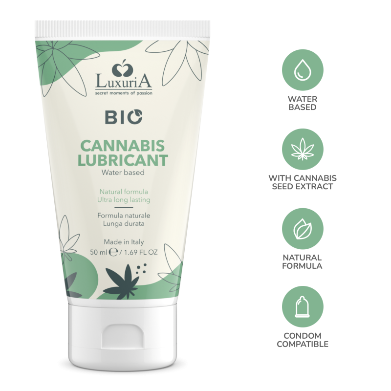 LuxuriA BIO «Cannabis Lubricant» 50ml wasserbasiertes natürliches Gleitgel