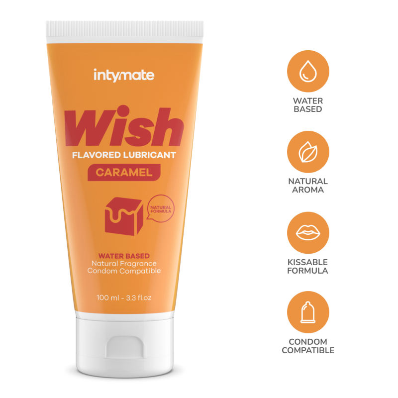 Intymate «Wish» Caramel, 100ml wasserbasiertes Gleitgel mit Karamellgeschmack