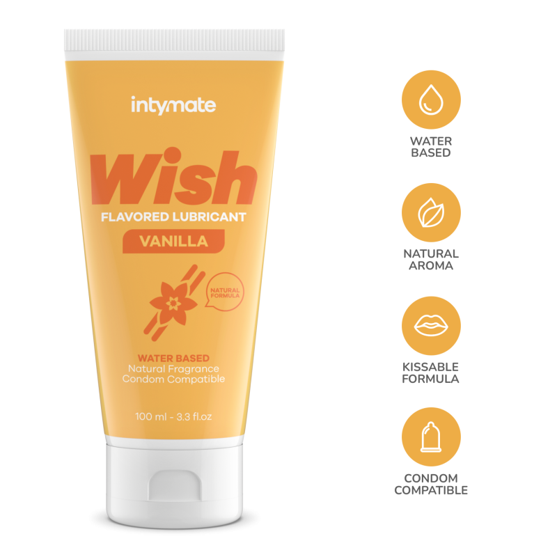 Intymate «Wish» Vanilla, 100ml wasserbasiertes Gleitgel mit Vanillegeschmack