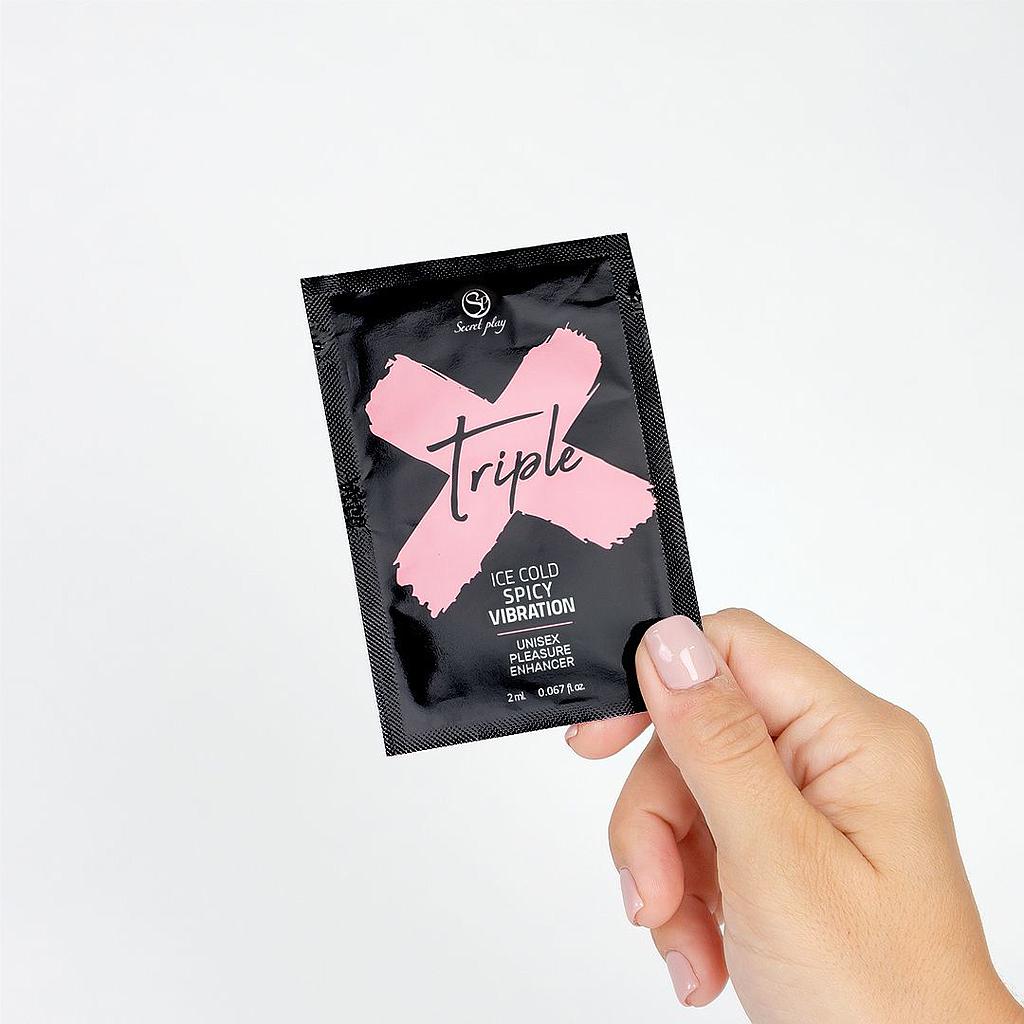Secret Play «Triple» Ice Cold Spicy Vibration, 2ml veganes Unisex Gel mit dreifachem Stimulationseffekt